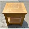 Image 4 : SOLID MAPLE SIDE TABLE WITH STORAGE DRAWER; MATCHES ITEM #6 AND #11