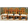 Image 14 : LARGE WOODEN KITCHEN TABLE WITH TWO LEAVES AND FOUR CHAIRS