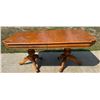 Image 1 : LARGE WOODEN KITCHEN TABLE WITH TWO LEAVES AND FOUR CHAIRS