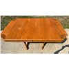 Image 2 : LARGE WOODEN KITCHEN TABLE WITH TWO LEAVES AND FOUR CHAIRS