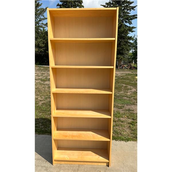 LARGE TALL, MAPLE BOOKSHELF