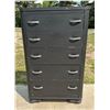 Image 1 : TALL WOODEN DRESSER, PAINTED BLACK