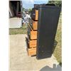 Image 9 : TALL WOODEN DRESSER, PAINTED BLACK