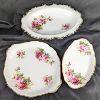Image 1 : Royal Albert American Beauty - Cake Plate & 2 Serving Trays