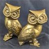 Lot of 2 Vintage Brass Owls 