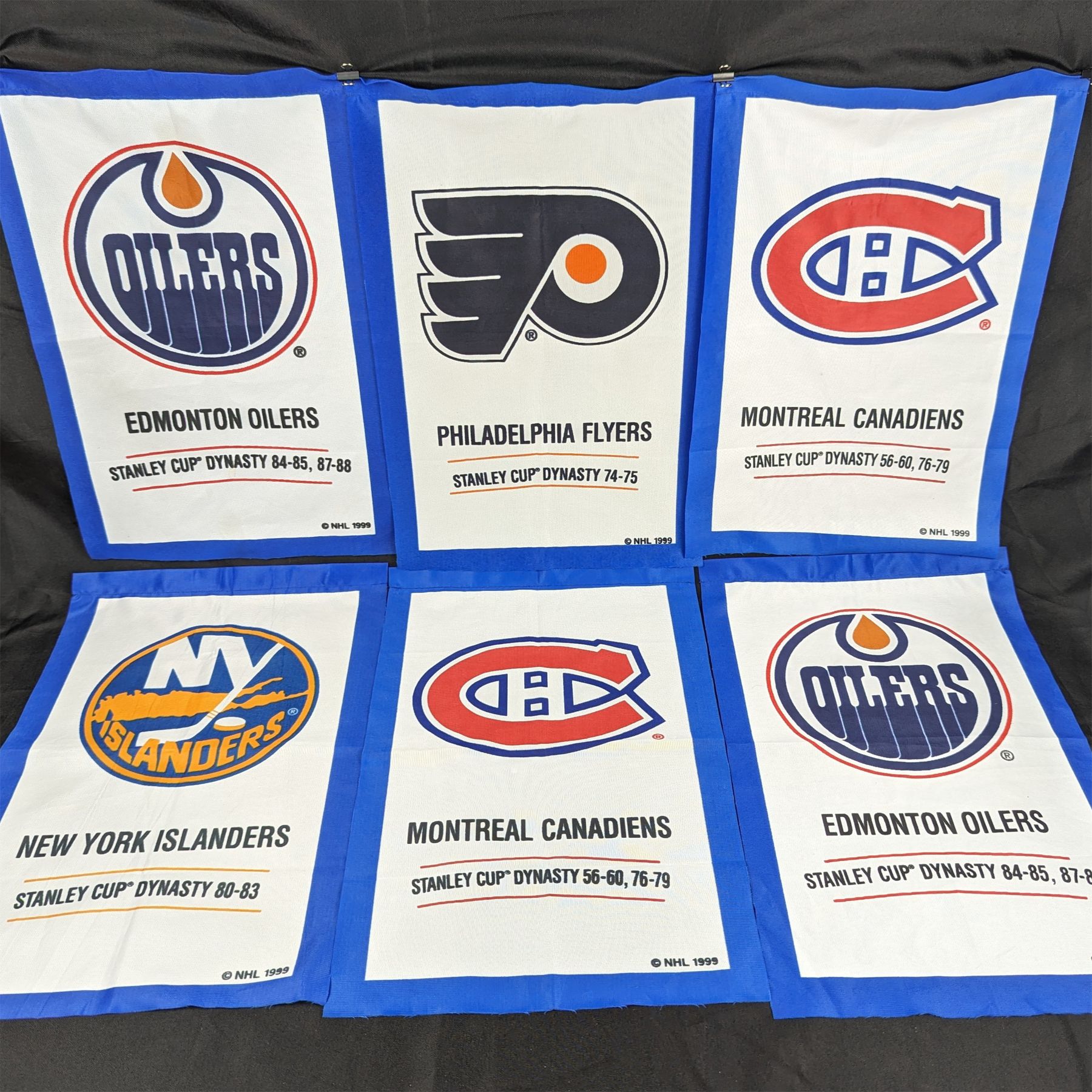 6 NHL Stanley Cup Dynasty Mini Banners