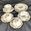 Image 1 : 12 Piece Set of 3 Trios - VEB Germany Porcelain -Tea Cup, Saucer & Cake Plate