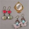 Image 1 : Abalone Shell Pendant, Labradorite Earrings & Rose Quartz Earrings