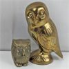 Image 4 : Set of 2 Brass Owls 