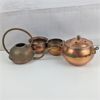 Image 6 : Lot of Vintage 3 Copper Pots & A Copper Watering Can 