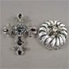 Image 1 : Set of 2 Vintage Rhinestone Brooches - One is Designer 'Cora"