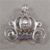 Image 1 : Sterling Silver Carriage Cage Pendant with Akoya Pearl