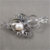 Image 2 : Sterling Silver Carriage Cage Pendant with Akoya Pearl