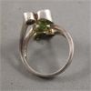 Image 2 : Sterling 925 Ring with "Peridot" CZ Crystals Size 7