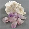 Image 1 : Clear Quartz Crystal Cluster & 7 Raw Amethyst Points
