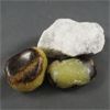 Image 3 : Set of 2 Polished Septarian Dragonstones & 1 Raw Howlite Stone