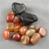 Image 3 : Lot of Polished Carnelian & Raw Obsidian Nodules  