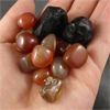 Image 4 : Lot of Polished Carnelian & Raw Obsidian Nodules  