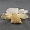 Image 2 : Lot of Raw Clear Quartz & Tangerine Quartz Clusters