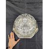 Image 2 : Large Crystal and Silver Plated Copper Cake Plate 13.5" x 7"