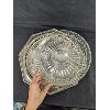 Image 3 : Large Crystal and Silver Plated Copper Cake Plate 13.5" x 7"
