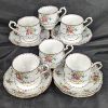 Image 1 : Set of 6 Royal Albert 'Petite Point' Tea Cups & Saucers
