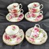 Image 1 : Set of 6 Royal Albert 'American Beauty' Tea Cups & Saucers