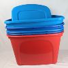 Image 1 : Set of 5 Large Storage Bins with Lids -  71L Size 
