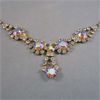 Image 2 : Stunning!  Rainbow Rhinestone Necklace with Matching Clip on Earrings