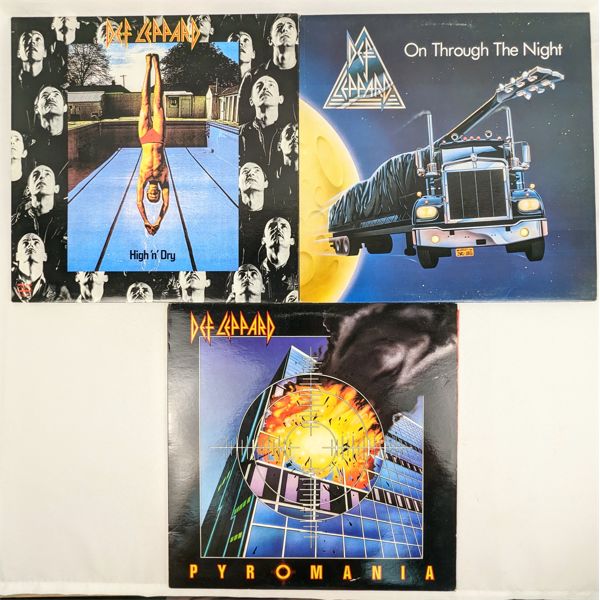 Set Of 3 Def Leppard LP Vinyl Record Albums set-of-3-def-leppard-lp-vinyl-record-albums