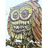 Image 2 : 48" MacMillian Acrylic Painting of an Owl - Mid Century Modern Artwork