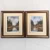 Image 1 : Set of 2 Original Acrylic Paintings Signed by Artist - Beautifully Framed