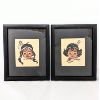 Image 1 : Set of 2 Petite Point Artwork - Framed