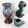 Image 1 : Set of 3 Vintage Pottery - Dog, Vase and Mini Pitcher