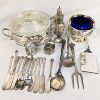 Image 1 : Set of 24 Vintage Silver Plate Dishes & Serving Utensils 