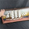 Image 2 : Vintage Shadow Box Model Ship 