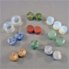 Image 1 : Set of 18 Gemstone Ear Plugs & Tunnels - 
