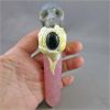 Image 1 : Beautiful Labradorite & Rose Quartz Gemstone Skull Wand!
