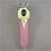 Image 4 : Beautiful Labradorite & Rose Quartz Gemstone Skull Wand!