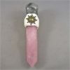 Image 5 : Beautiful Labradorite & Rose Quartz Gemstone Skull Wand!