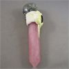 Image 6 : Beautiful Labradorite & Rose Quartz Gemstone Skull Wand!