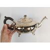 Image 8 : Set of 4 Sterling Silver Plated Tea Pot with Cream & Sugar & Tray