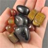 Image 2 : Lot of Polished Obsidian, Tiger Eye & Carnelian Crystals