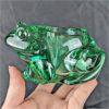 Image 1 : Set of 2 Vintage Indiana Glass Green Frog Candle Holders