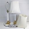Image 1 : Set of 2 Working Marble & Brass Lamps 