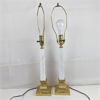 Image 2 : Set of 2 Working Marble & Brass Lamps 