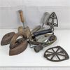 Image 1 : Lot of Vintage Sad Irons & Shoe Stretchers 
