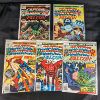 Image 1 : Set of 5 Marvel Captain America Comics No. 179, 204, 207, 208, and 216 - 1974 to 1977