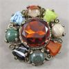 Image 1 : Beautiful Multi Gemstone Vintage Miracle Brooch