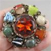 Image 3 : Beautiful Multi Gemstone Vintage Miracle Brooch